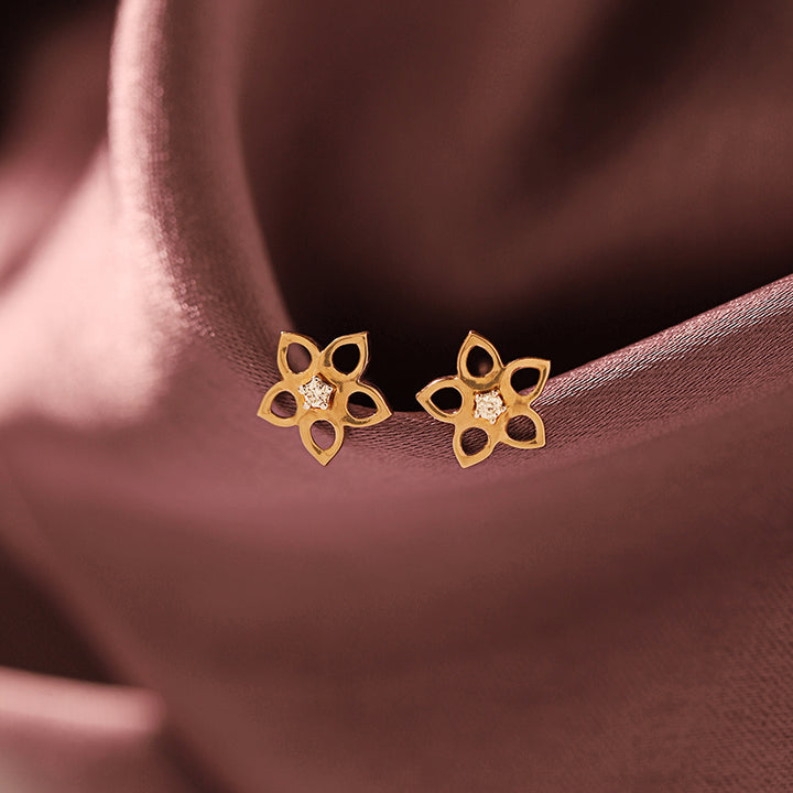 Floral Star Stud Earring [pre order] - SE004 - Roselle Jewelry