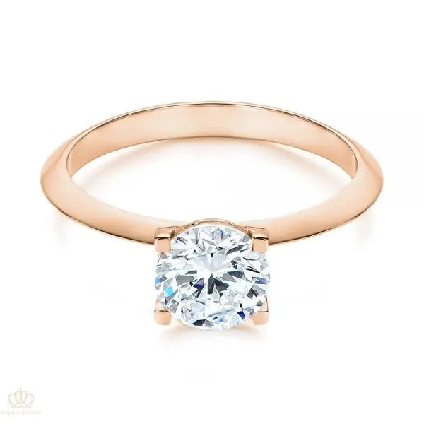 Four Prong Round Brilliant Engagement Ring [Setting Only] - EC024 - Roselle Jewelry