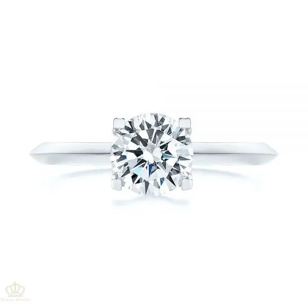 Four Prong Round Brilliant Engagement Ring [Setting Only] - EC024 - Roselle Jewelry