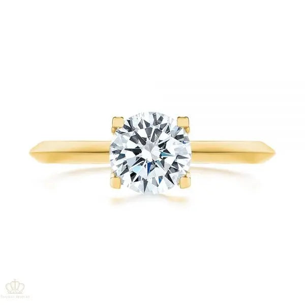 Four Prong Round Brilliant Engagement Ring [Setting Only] - EC024 - Roselle Jewelry