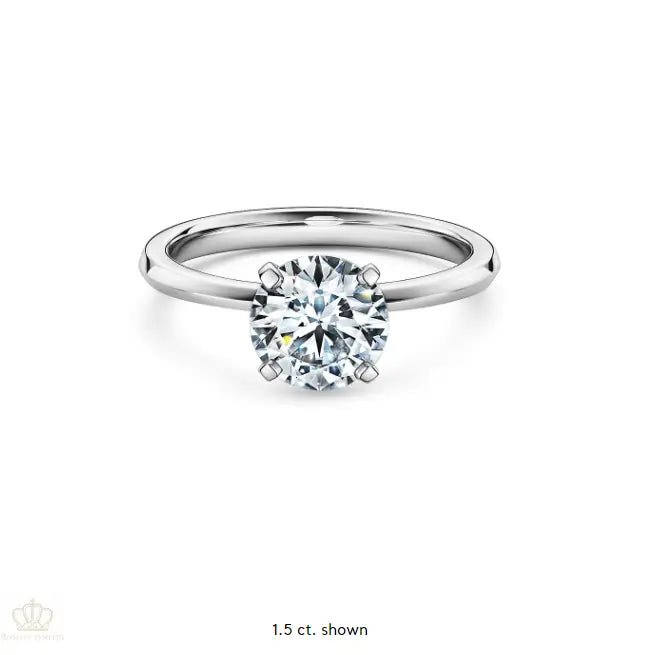 Four Prong Solitaire Round Brilliant Engagement Ring [Setting Only] - EC005 - Roselle Jewelry