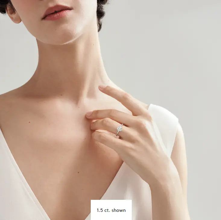 Four Prong Solitaire Round Brilliant Engagement Ring [Setting Only] - EC005 - Roselle Jewelry