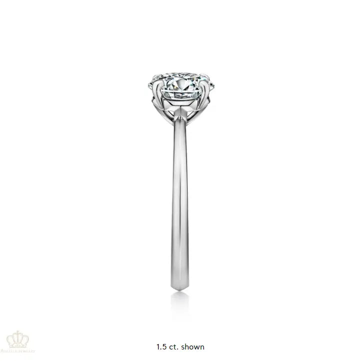 Four Prong Solitaire Round Brilliant Engagement Ring [Setting Only] - EC005 - Roselle Jewelry