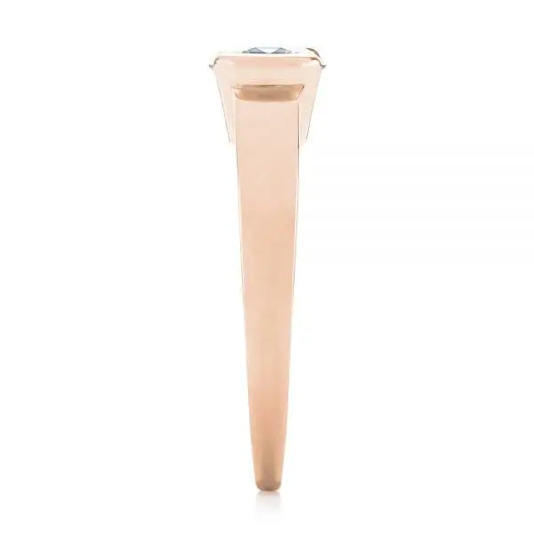 Solitaire Semi-bezel Diamond Engagement Ring [Setting Only] - EC033 - Roselle Jewelry