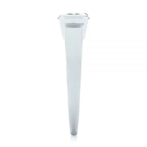 Solitaire Semi-bezel Diamond Engagement Ring [Setting Only] - EC033 - Roselle Jewelry