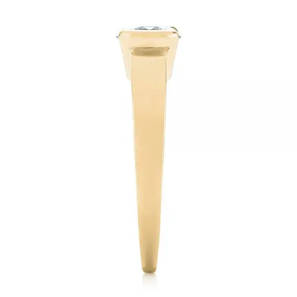 Solitaire Semi-bezel Diamond Engagement Ring [Setting Only] - EC033 - Roselle Jewelry