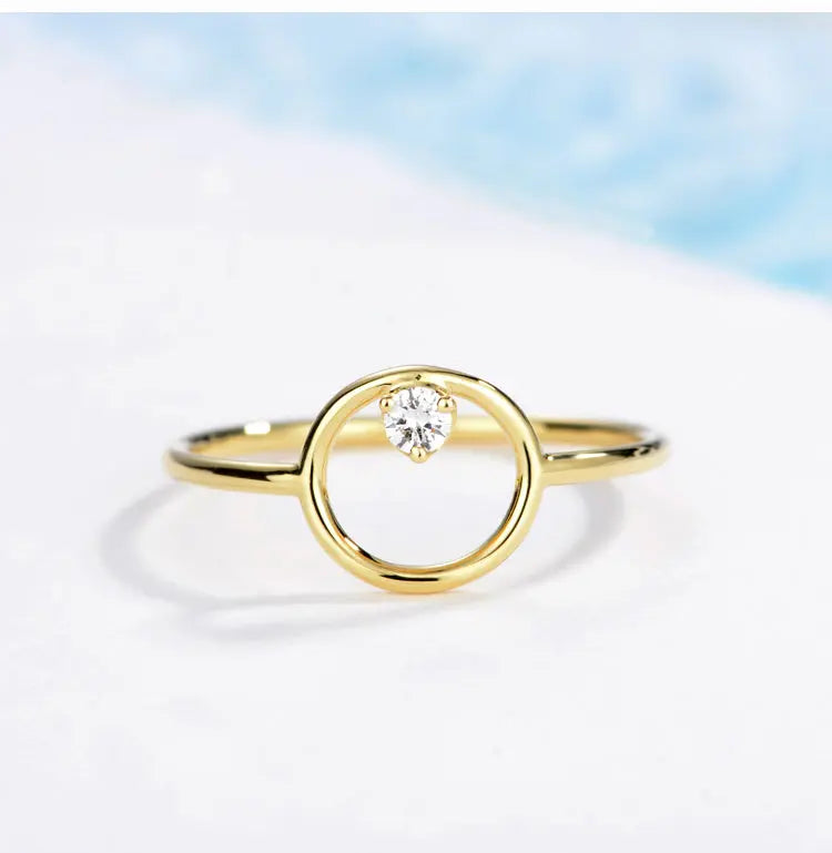 Petite Diamond Circle Fashion Ring - LR16 - Roselle Jewelry