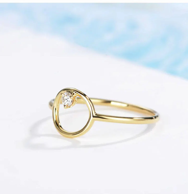Petite Diamond Circle Fashion Ring - LR16 - Roselle Jewelry