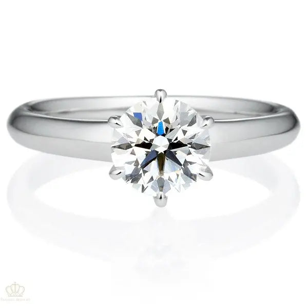 Six Prong Round Brilliant Engagement Ring [Setting Only] - EC019 - Roselle Jewelry