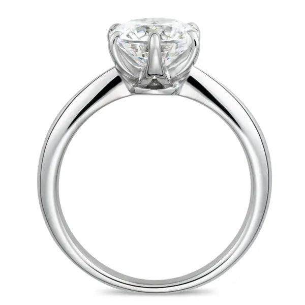 Six Prong Round Brilliant Engagement Ring [Setting Only] - EC016 - Roselle Jewelry
