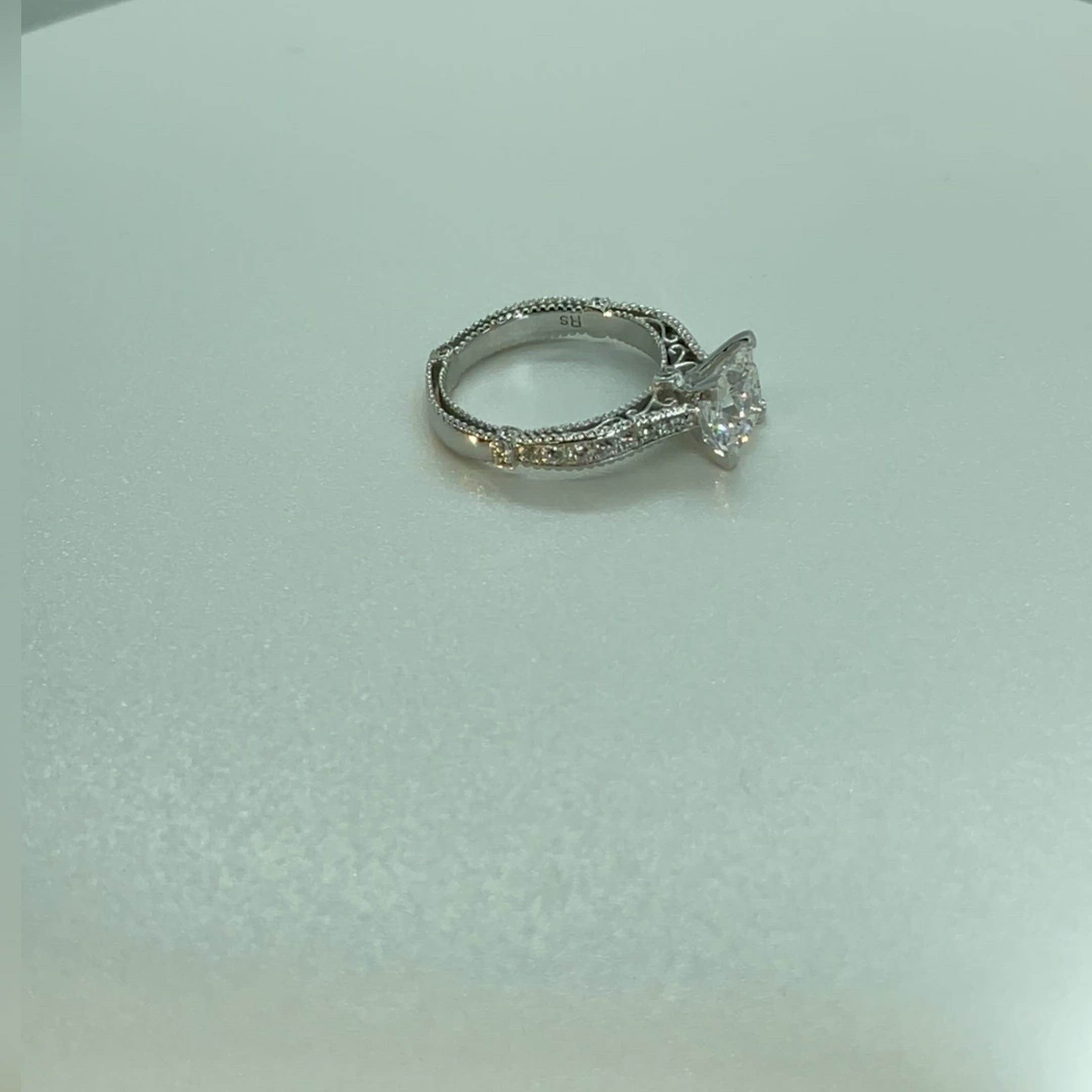 V15 - Princess Cut Vintage Engagement Ring