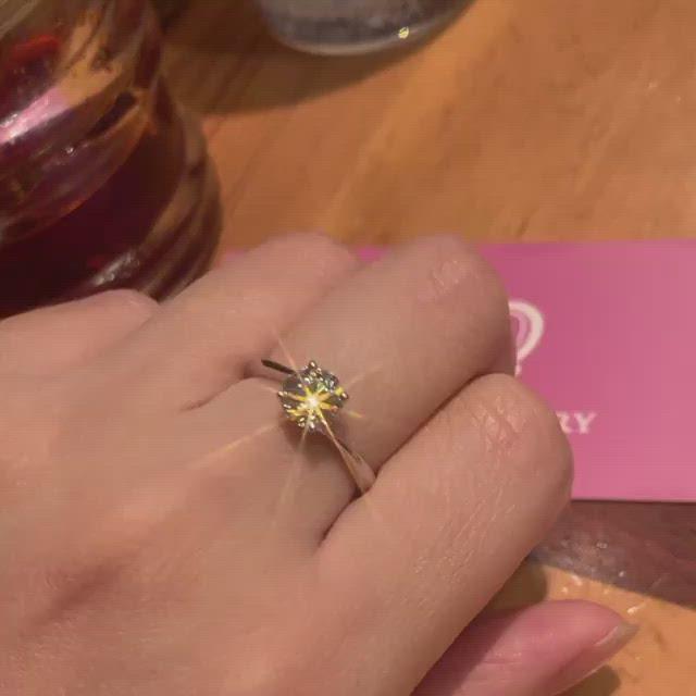 NT14 - Four Prong Twist Setting Engagement Ring