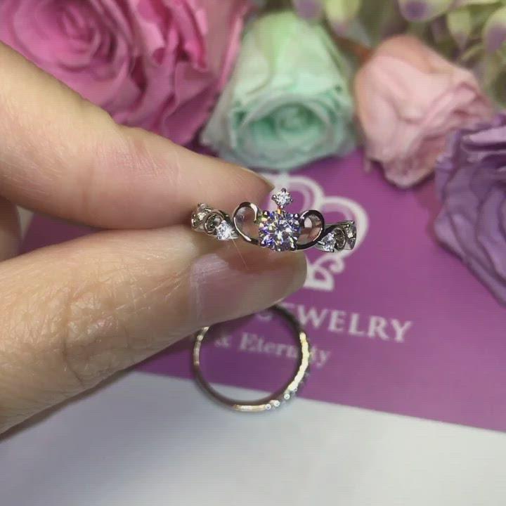 TN1 - Crown Side Stone Engagement Ring