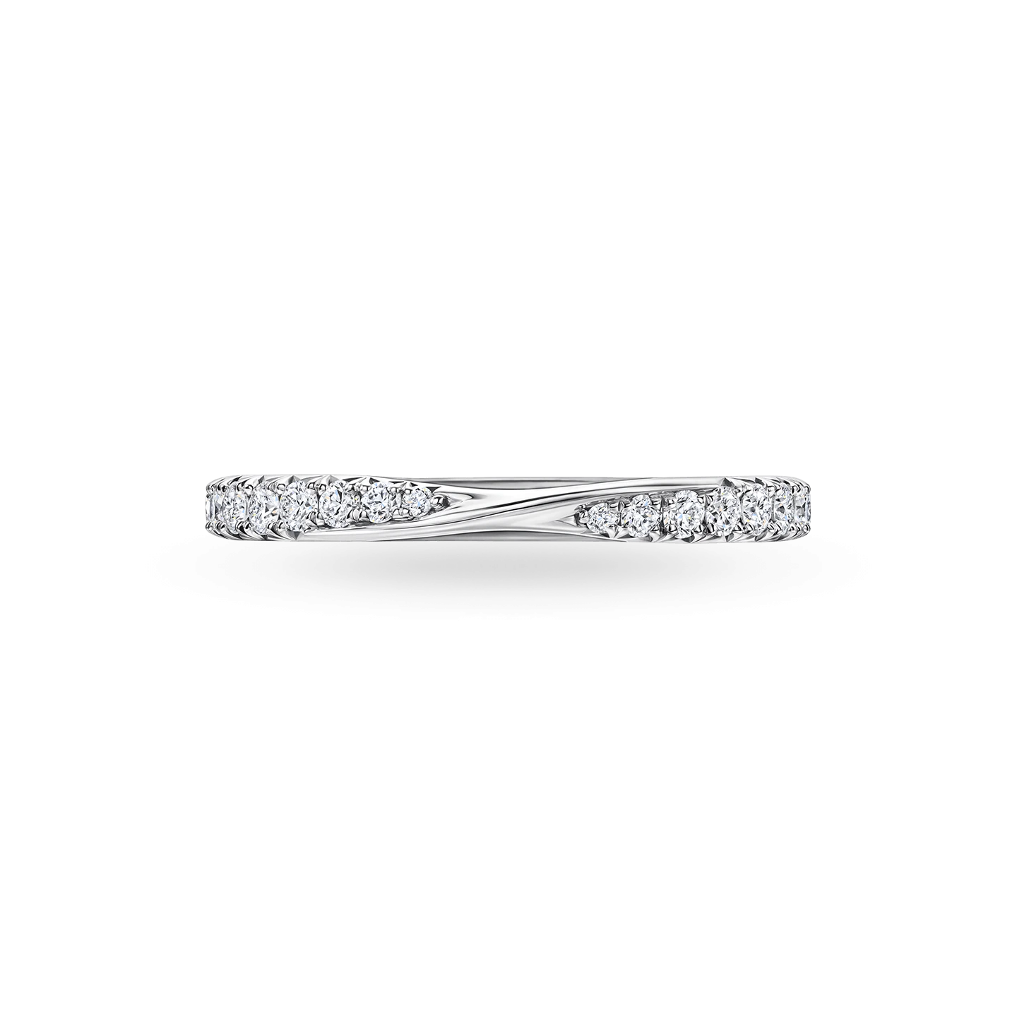 WR008 - Eternity Cross Love Diamond Wedding Band Ring