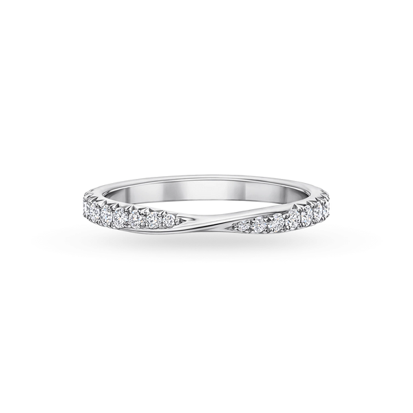 WR008 - Eternity Cross Love Diamond Wedding Band Ring