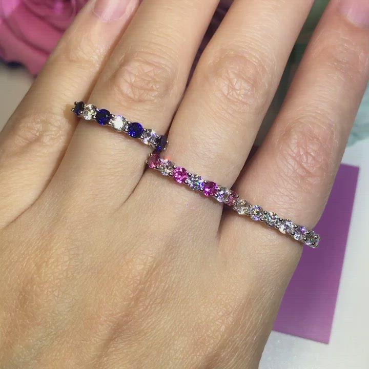 BA10 - Seven Stone Common Prong Wedding Ring