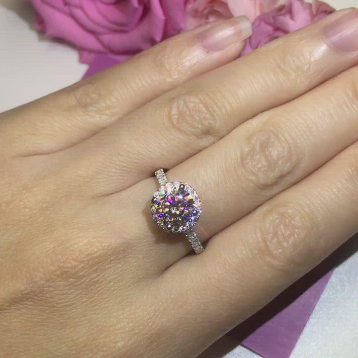 V22 - Halo Engagement Ring