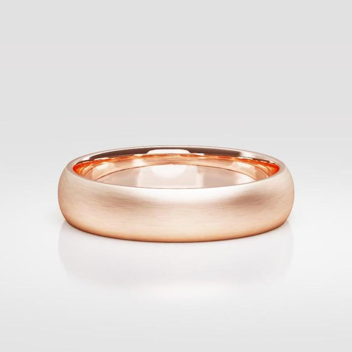 5.5mm Men's Matte Comfort Fit Wedding Ring - NM35 - Roselle Jewelry