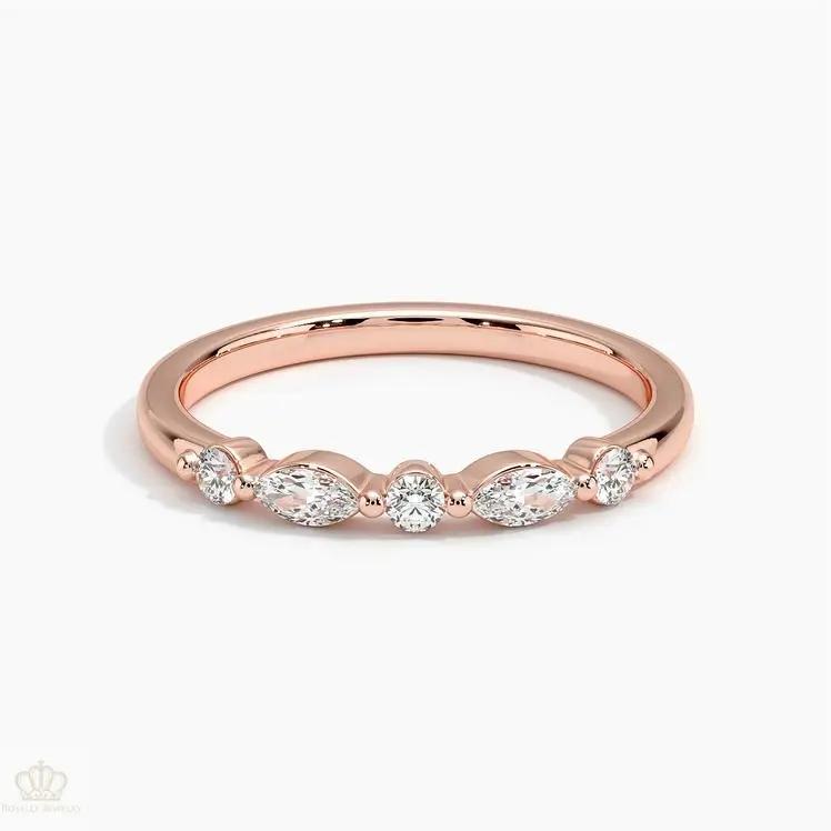 0.20CTW Petite Versailles Wedding Band Ring - LR26 - Roselle Jewelry