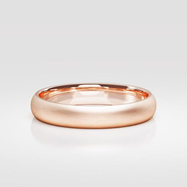 4mm Men's Matte Comfort Fit Wedding Ring - NM33 - Roselle Jewelry