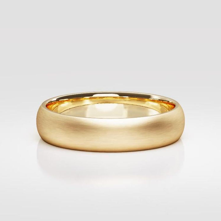 5mm Men's Matte Comfort Fit Wedding Ring - NM34 - Roselle Jewelry