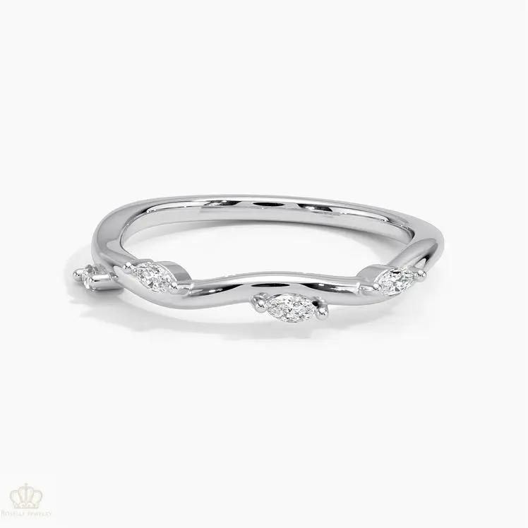 0.13CTW Winding Willow Diamond Wedding Band Ring - LR34 - Roselle Jewelry