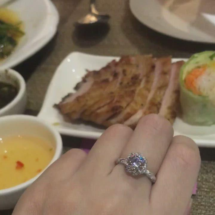 V21 - Floral Vintage Engagement Ring