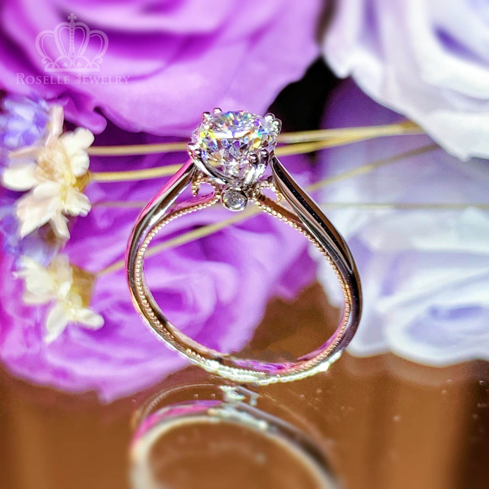 Vintage Side Stone Diamond Engagement Ring [Setting Only] - LGR040