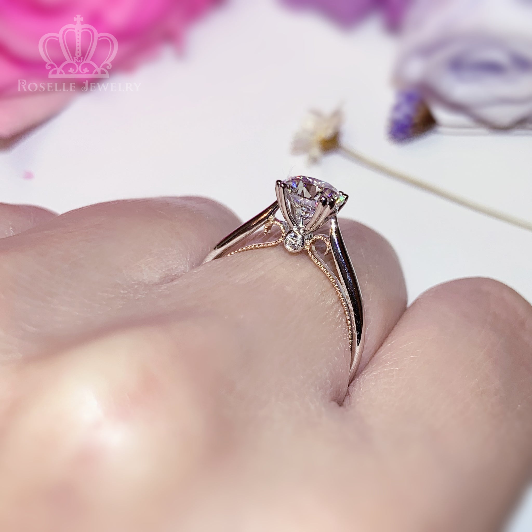 Vintage Side Stone Diamond Engagement Ring [Setting Only] - LGR040