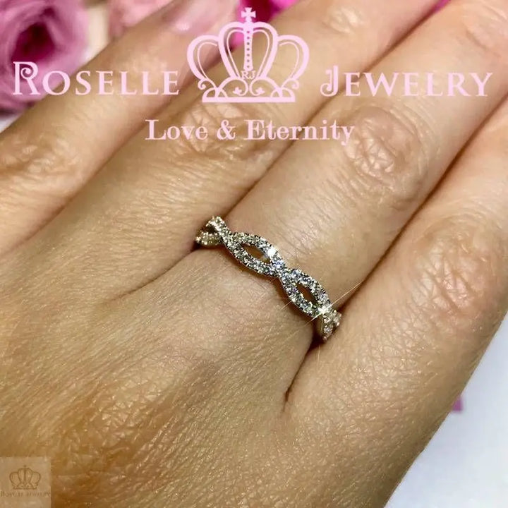 Twist Band Wedding Ring - BA35 - Roselle Jewelry