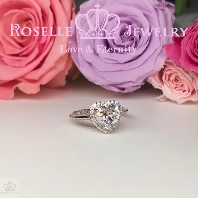 Heart Shape Halo Engagement Ring - TH1 [Clearance ] - Roselle Jewelry