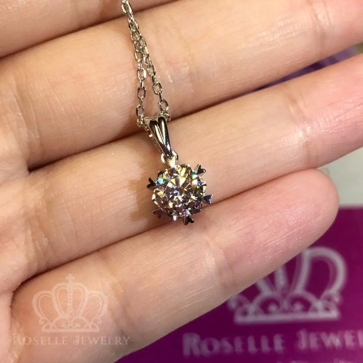 Heart Shape Prong Solitaire Pendants - SC1 - Roselle Jewelry
