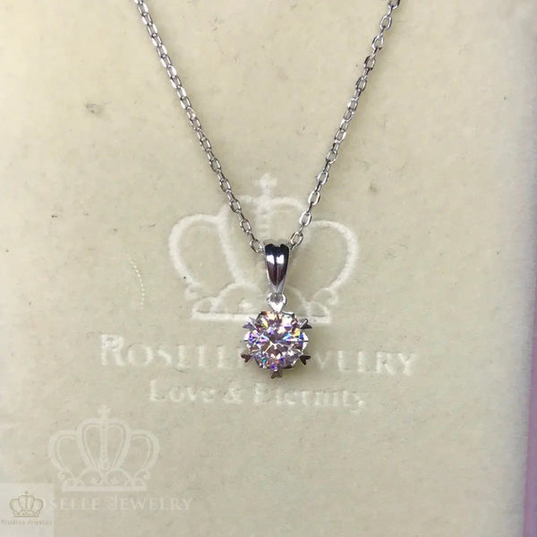 Heart Shape Prong Solitaire Pendants - SC1 - Roselle Jewelry
