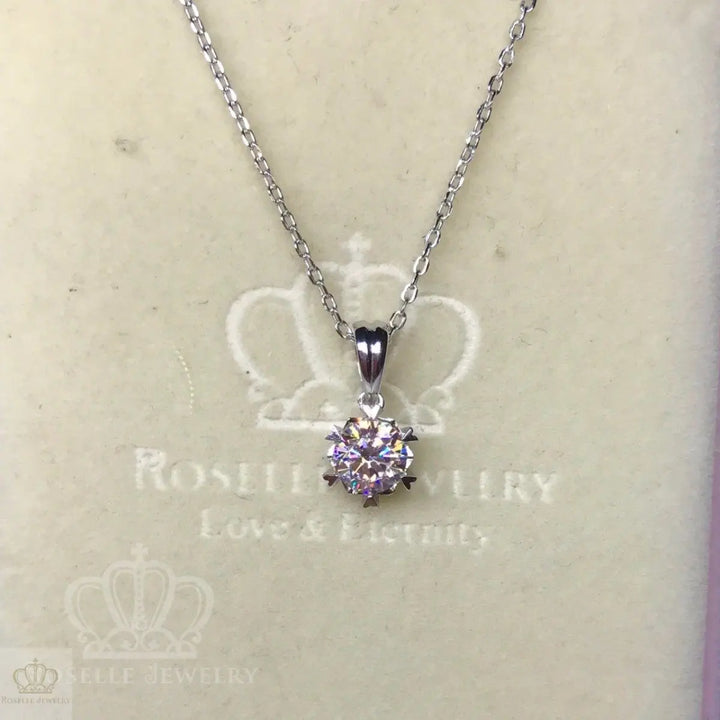 Heart Shape Prong Solitaire Pendants - SC1 - Roselle Jewelry