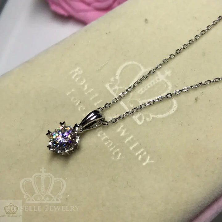 Heart Shape Prong Solitaire Pendants - SC1 - Roselle Jewelry