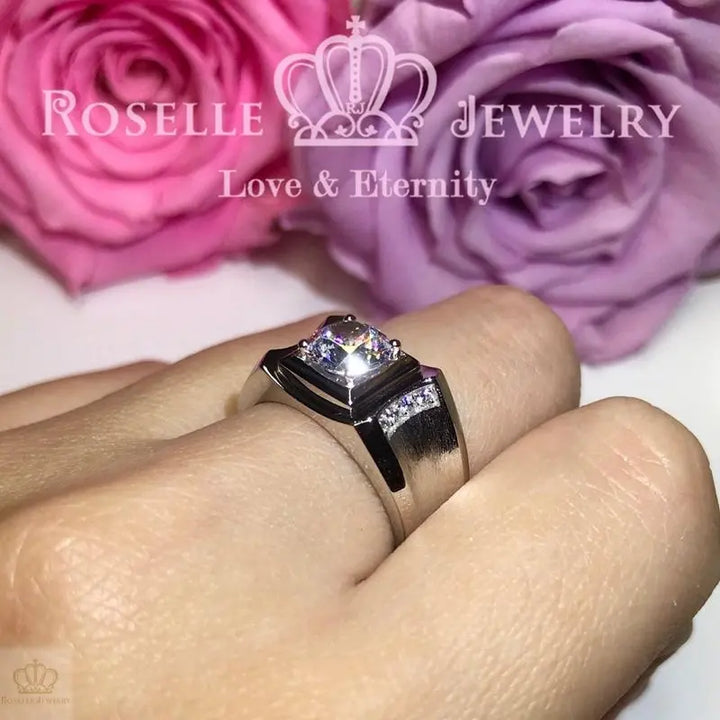 Side Stone Men's Ring - TM2 - Roselle Jewelry