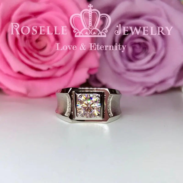 Side Stone Men's Ring - TM2 - Roselle Jewelry