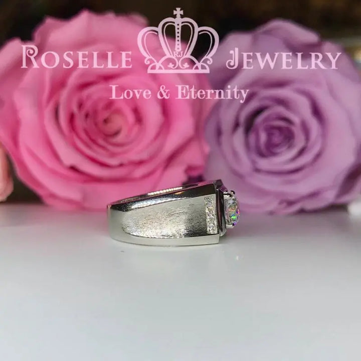 Side Stone Men's Ring - TM2 - Roselle Jewelry