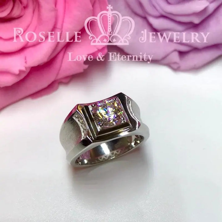 Side Stone Men's Ring - TM2 - Roselle Jewelry