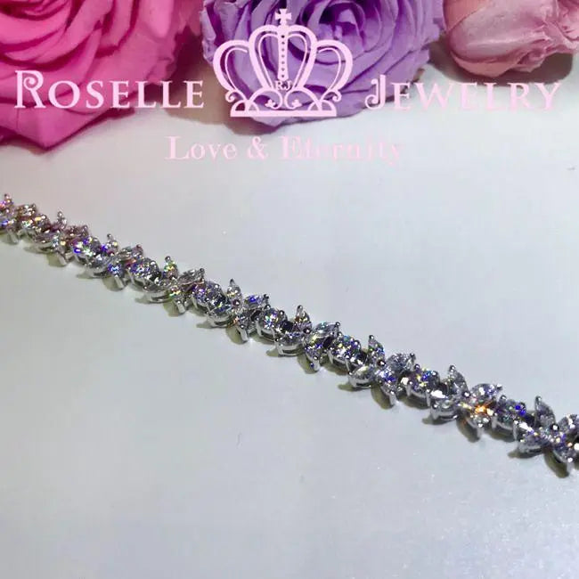 Marquise Shaped Tennis Bracelet - BE3 - Roselle Jewelry