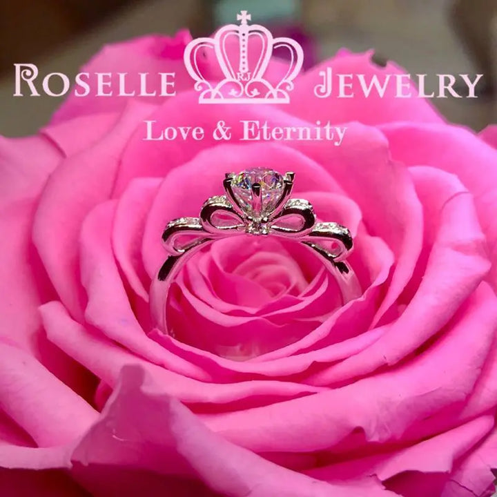 Bow Fashion Engagement Ring - TB3 - Roselle Jewelry