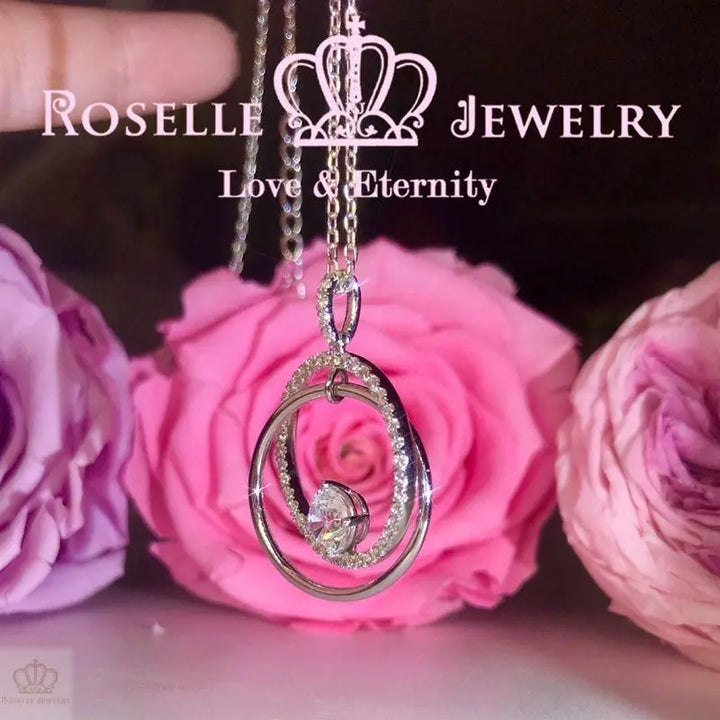 Dazzling Halo Drop Pendants - RC5 - Roselle Jewelry