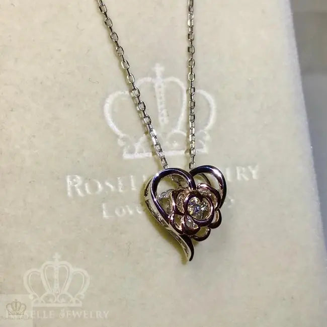 Heart Shape Dacing Stone Pendants - CD2 - Roselle Jewelry