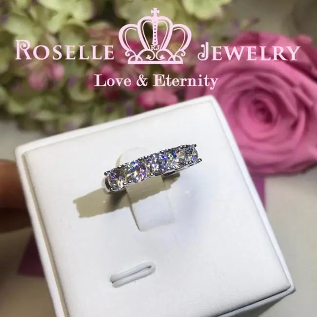 Five Stone Common Prong Wedding Ring - RH6 - Roselle Jewelry