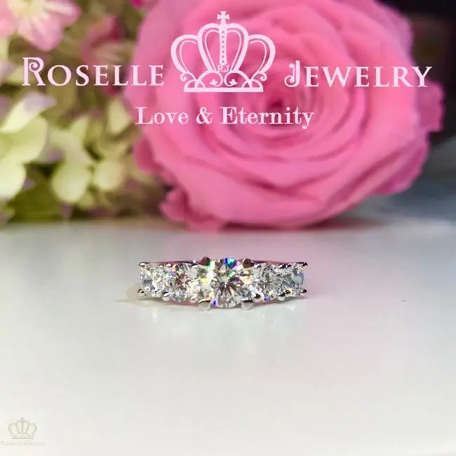 Five Stone Half Eternity Wedding Rings - RH5 - Roselle Jewelry