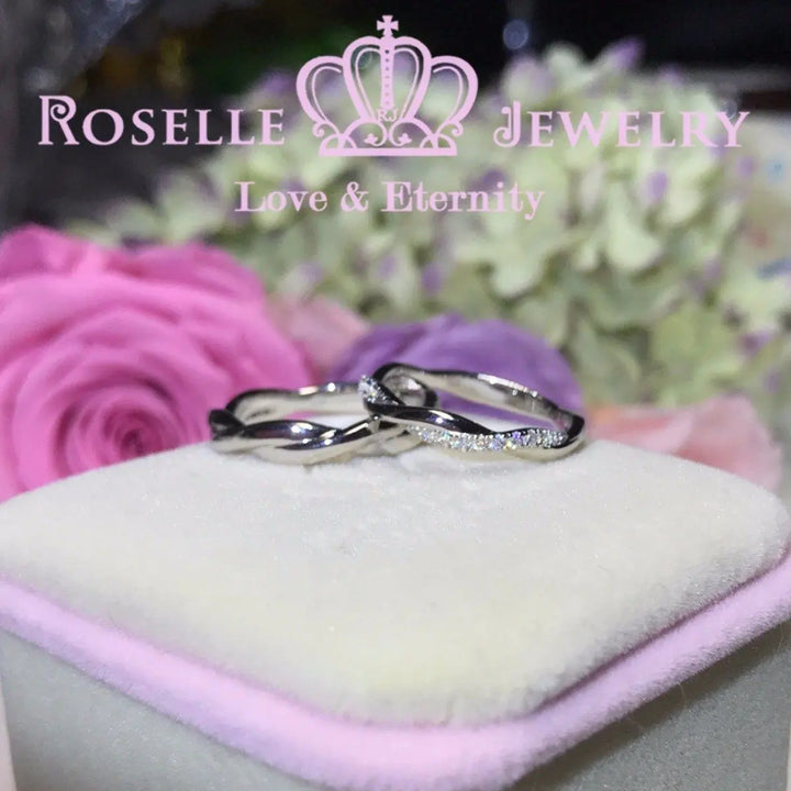 Twist Half Eternity Wedding Ring - NW2 - Roselle Jewelry