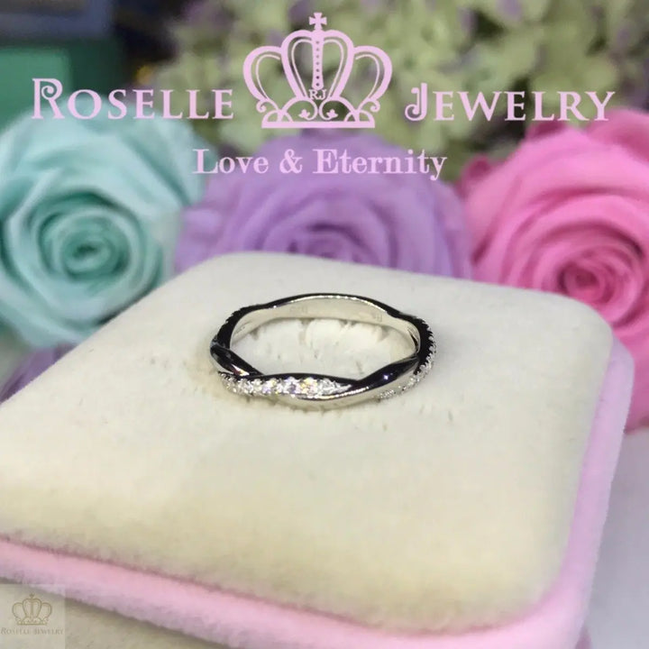 Twist Half Eternity Wedding Ring - NW2 - Roselle Jewelry