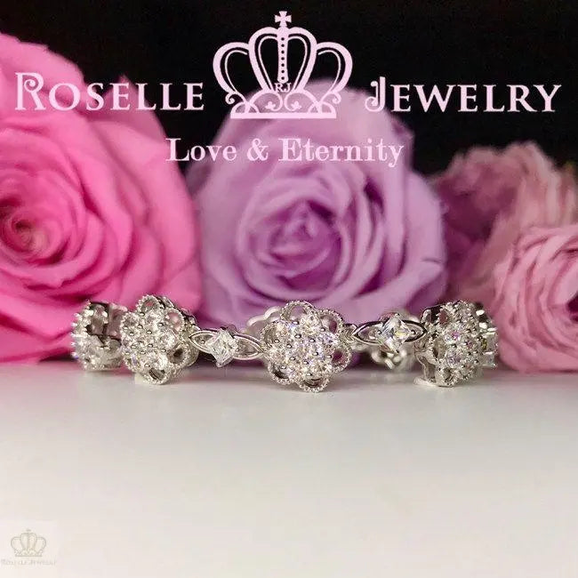 Floral Tennis Bracelet - BF1 - Roselle Jewelry