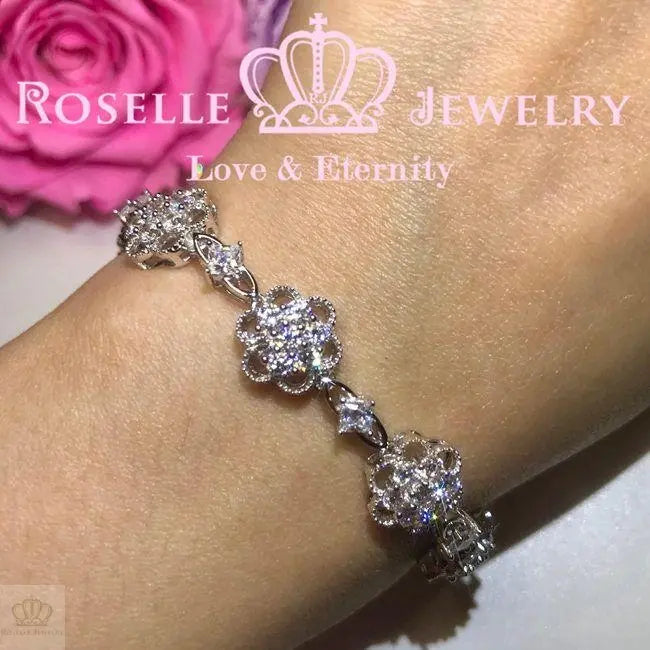 Floral Tennis Bracelet - BF1 - Roselle Jewelry
