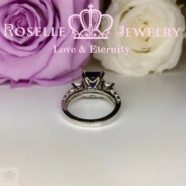 Emerald Cut Side Stone Engagement Rings - TS1 [Clearance ] - Roselle Jewelry